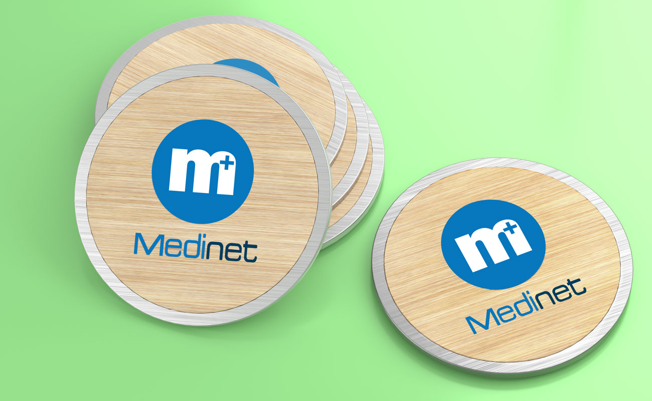 Base - Branded Bamboo Coasters with Logo gallery thumbnail