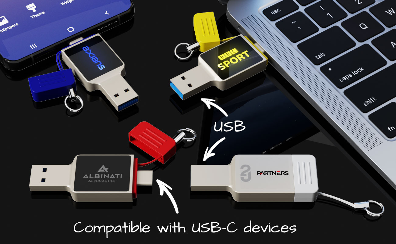 Neon - Personalised USB Stick With USB-C